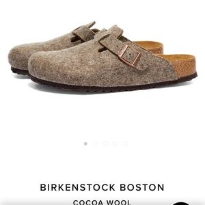 NWT Birkenstock Boston Cocoa Wool Size US 7, UK 5, 38 European